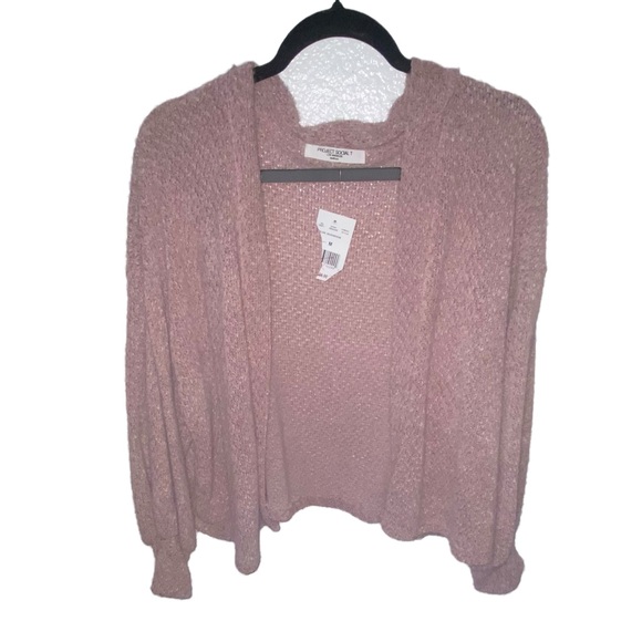 PROJECT SOCIAL T CHENILLE CARDI Cozy Pink Women's Sweater - Picture 4 of 5